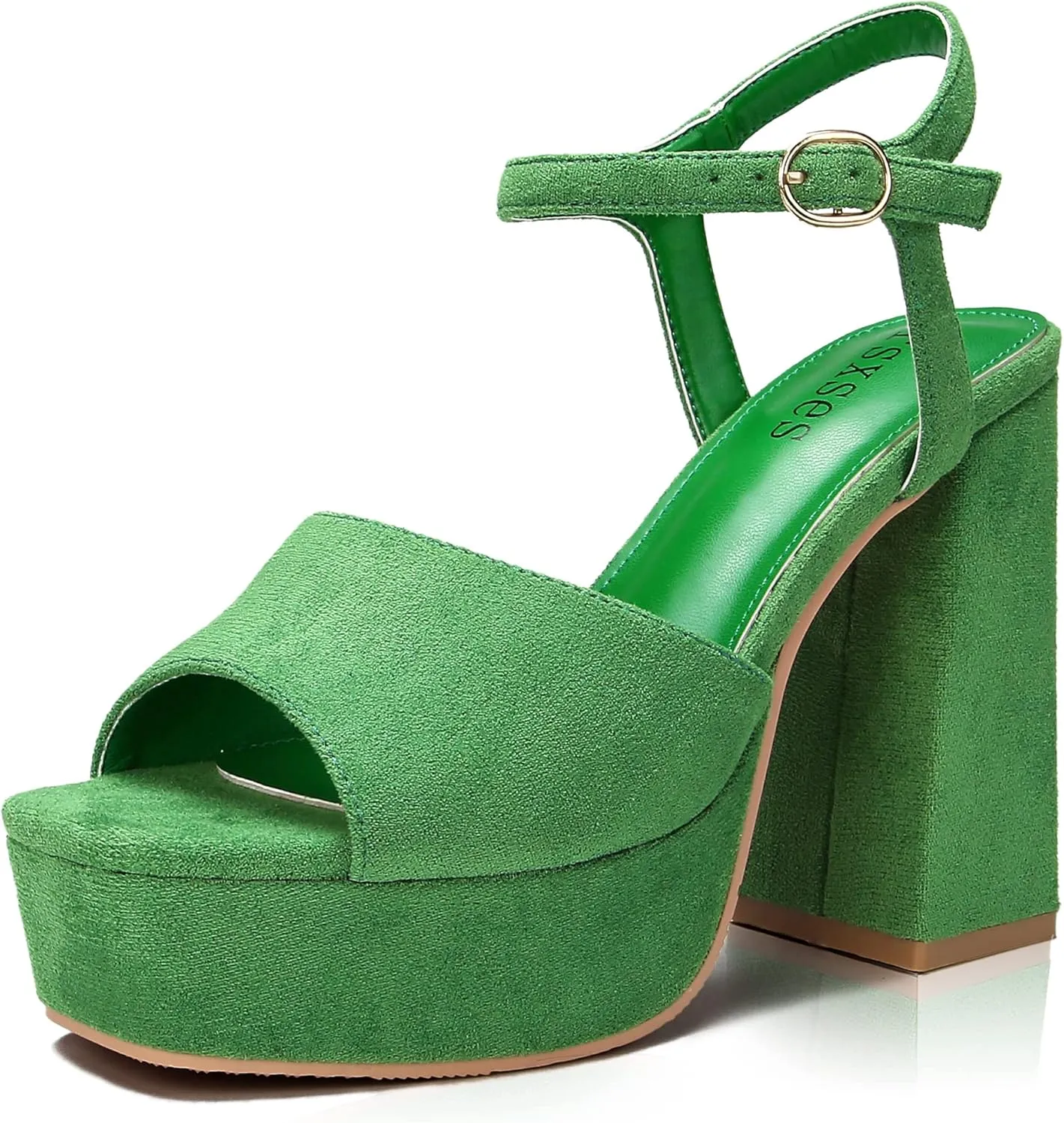 rsxses Platform Heels for Women Chunky High Heel Dress Sandals Strappy Open Toe Ankle Strap Sexy Prom Wedding Evening Party Pumps Shoes