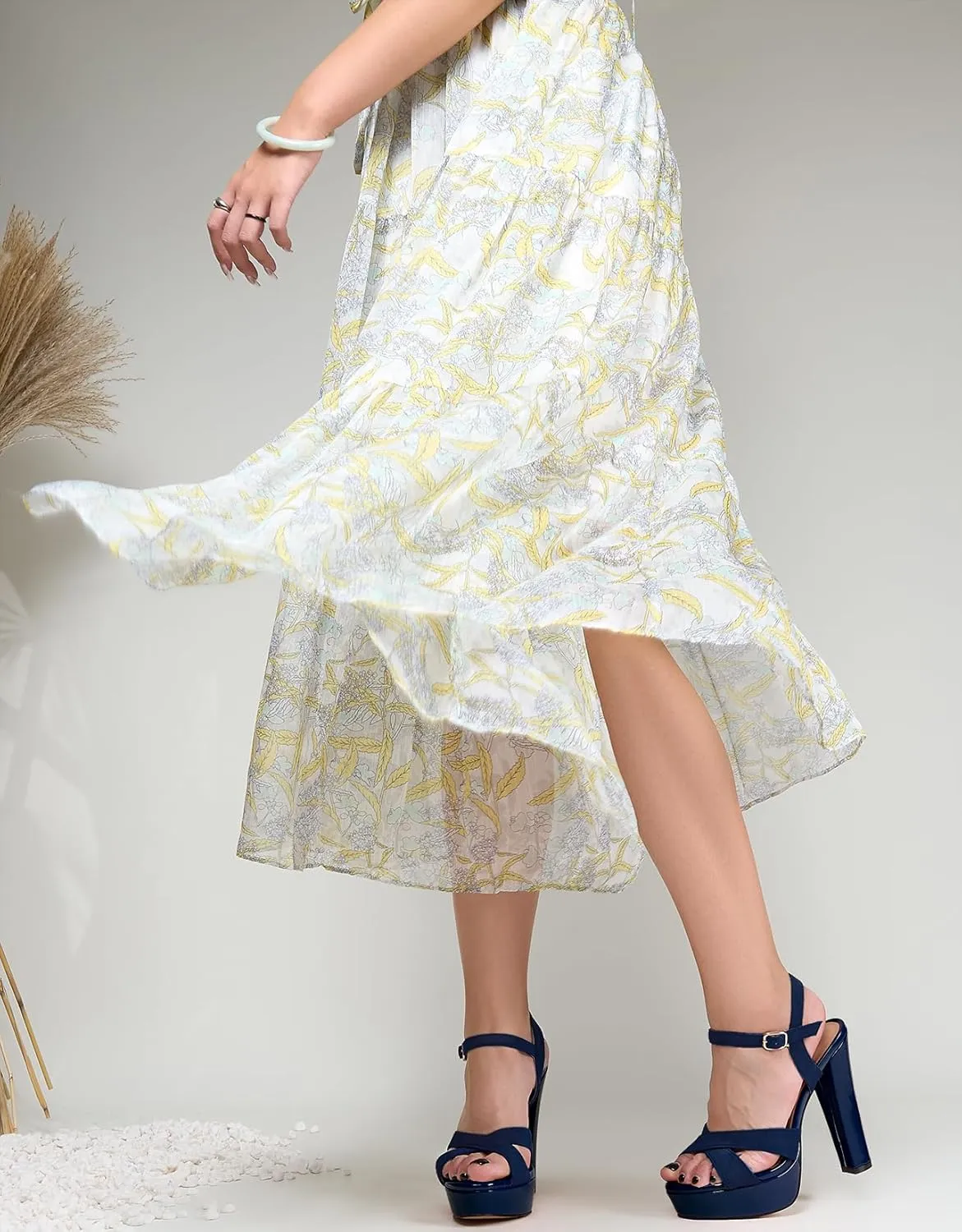 Saekcted Womens Chunky Block High Heel Open Toe Platform Ankle Strap Sandals Cross-Strap Patchwork Dress Shoes Casual Summer 5.1 Inches Heels