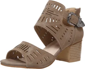 Sandals For Women Dressy Summer Toe Slingback Chunky Stacked Heel Ankle Booties Ankle Strap Womens Flat Sandals Closed
