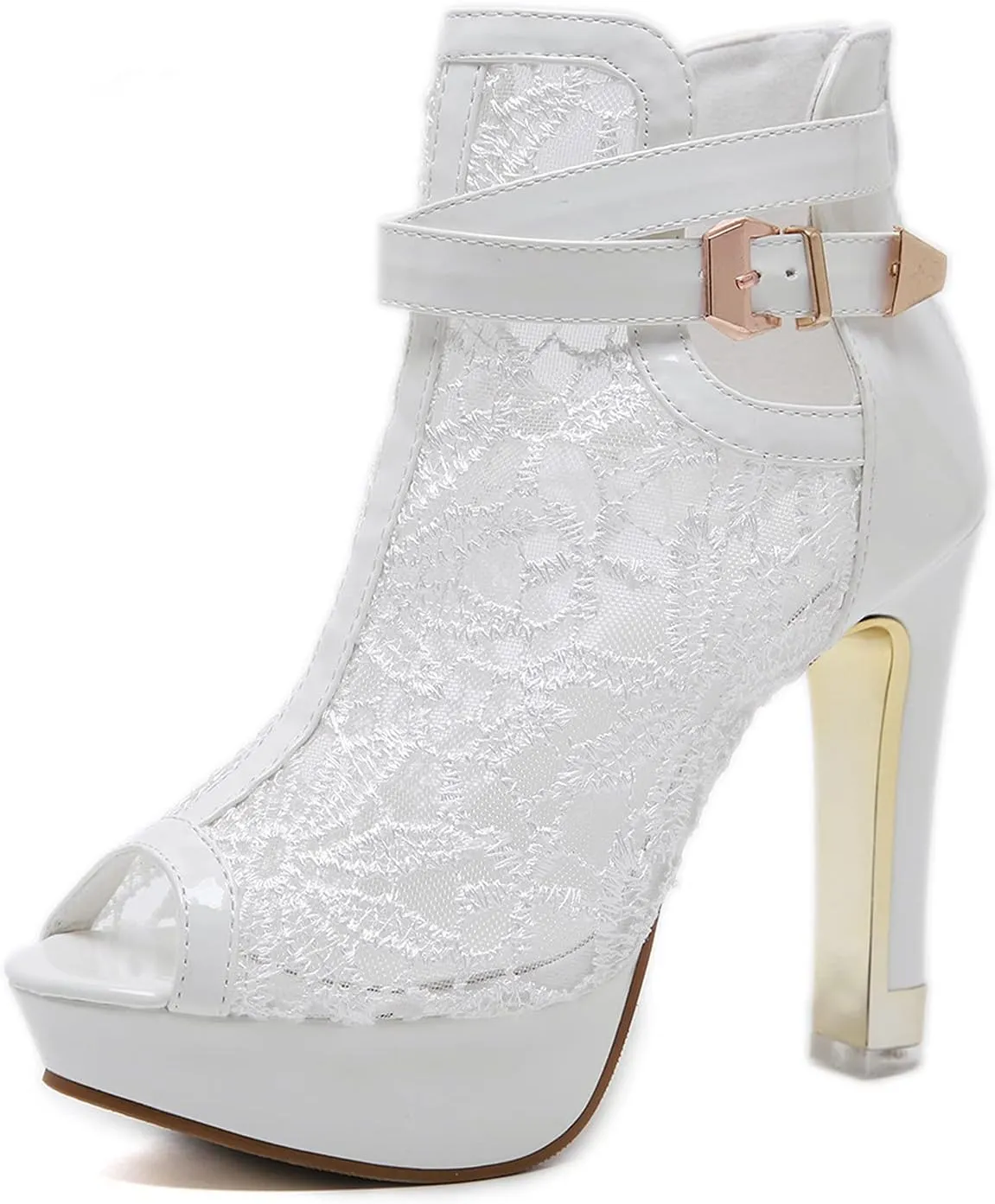 Sandals Mesh High Zip Ladies Sexy Up Shoes Lace Hollow Heel Floral Womens Casual Women's Tan Pumps for Women Sandal