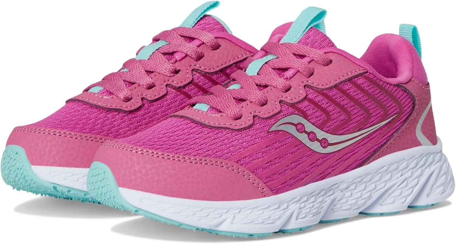 Saucony Wind 3.0 (Little Big Kid) Sneaker, Pink, 3.5 US Unisex