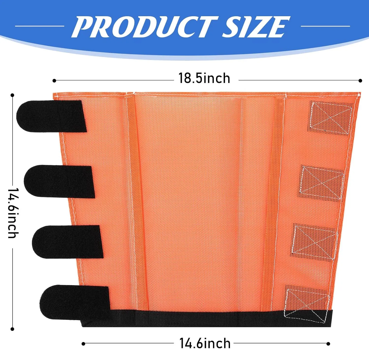 Set of 8 Mesh Fly Boots for Horse Breathable Mesh Horse Boots Protective Loose Wraps Adjustable for Preventing Legs Reduces Flies and Mosquitoes Bites (Blue, Orange,M)