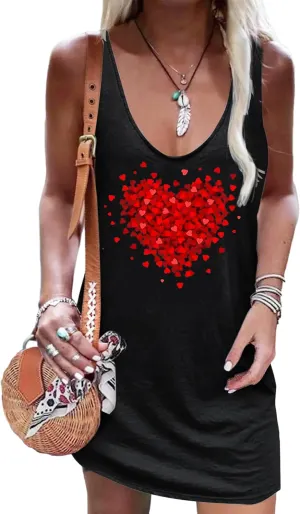 Sexy Summer Dress for Women Sun Salt Sand Graphic Mini Dress Hawaii Beach Vacation Dresses Summer Sexy V Neck Sundress