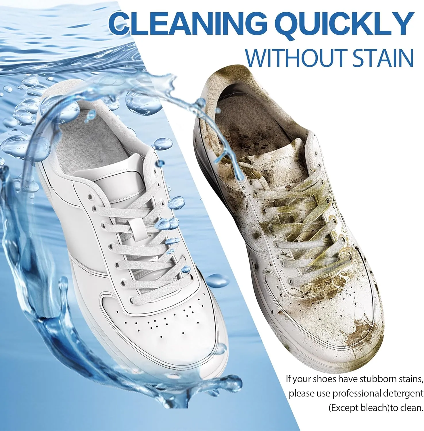 Silicone Shoe Washing machine bag, Laundry Shoe Bag For Washer And Dryer, Durable Metal Hidden Zipper Shoe Washer with No Fading or Shedding for Sneaker Gym Shoes, 2Pcs (Blue)
