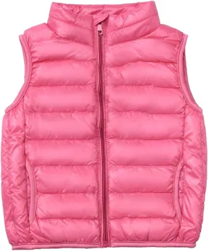 SK Studio Boys Girls' Light Weight Down Vest, Kids Lightweight Sleeveless Jacket, Boys Girls Puffer Down Vest