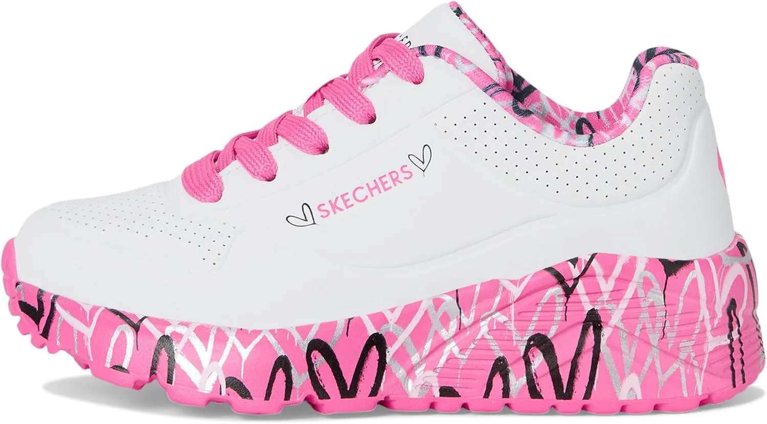 Skechers Women's Uno Lite-Lovely Luv 314976l (Little Big Kid) Sneaker