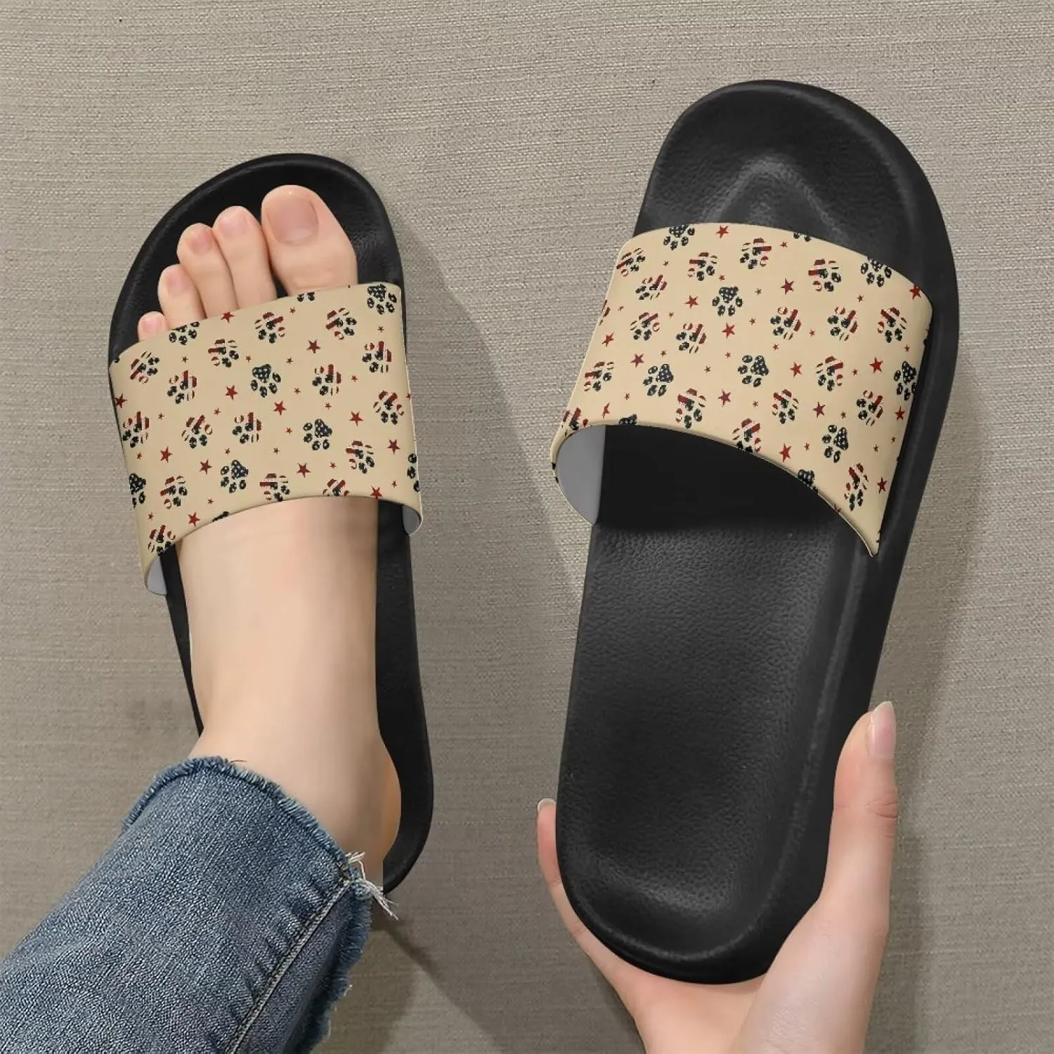 Slippers for Women and Men, Cloud Slides Shower Sandals House Shoes, Comfy and Cushioned EVA Flat Sandals