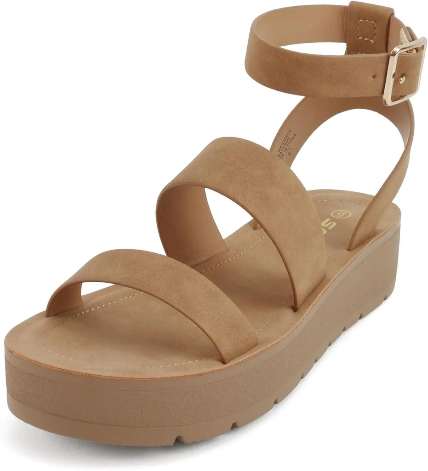 Soda Glory ~ Women Open Toe Multi-Strap Flatform Sandals