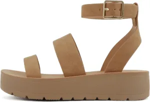Soda Glory ~ Women Open Toe Multi-Strap Flatform Sandals