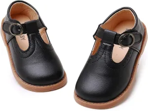 SOFMUO Toddler Girl Mary Jane Shoes Bowknot Ballet Flats for Little Girls Party School Wedding Uniform Princess Dress Shoes