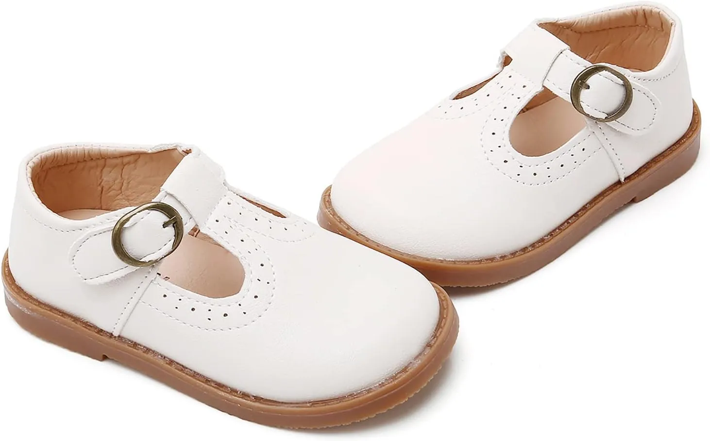 SOFMUO Toddler Girl Mary Jane Shoes Bowknot Ballet Flats for Little Girls Party School Wedding Uniform Princess Dress Shoes