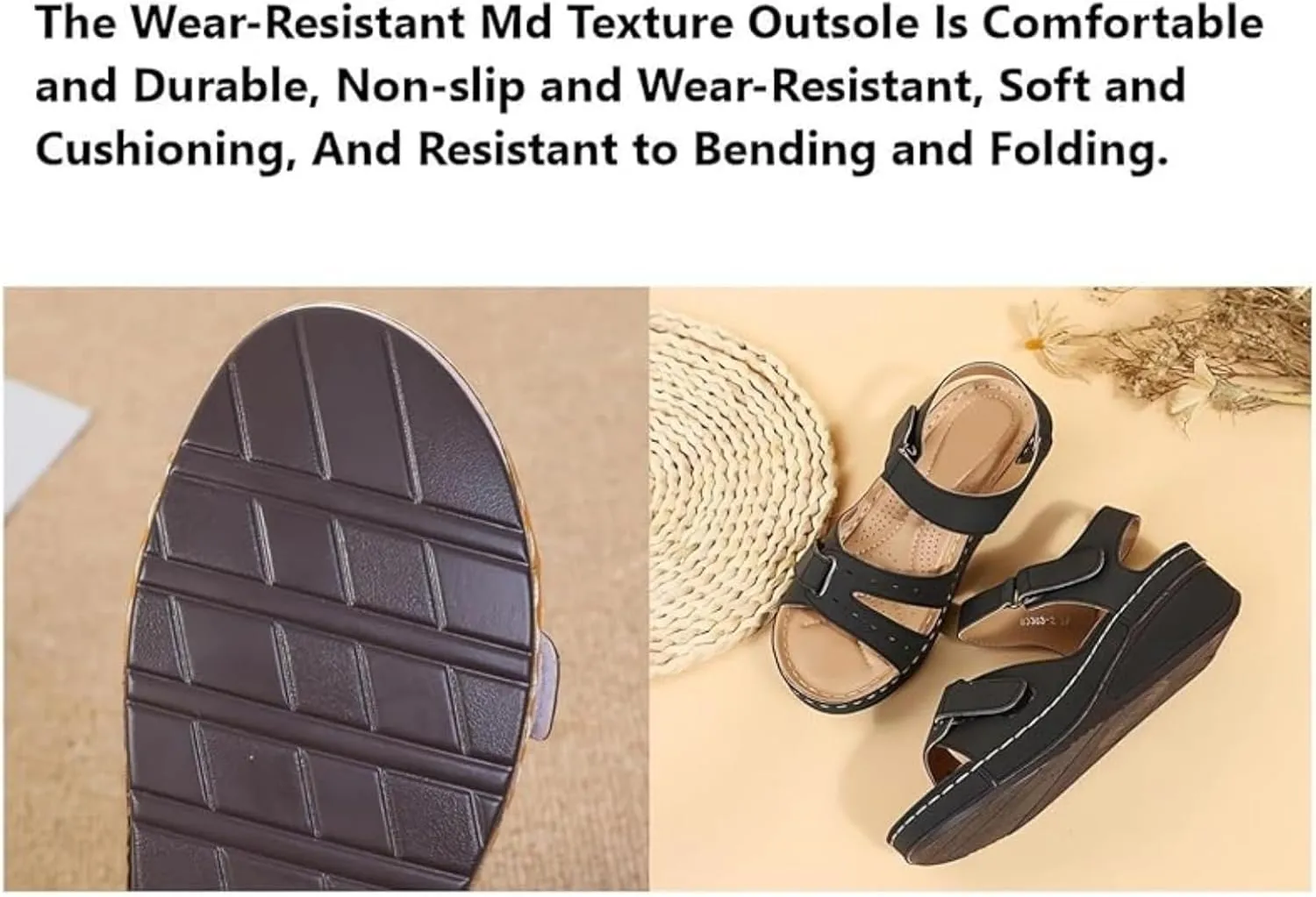 Soft & Stylish Wedge Sandals for Effortless Comfort 2025 Women's Leather Orthopedic Platform Sandals with Arch Support & Sporty Ankle Strap
