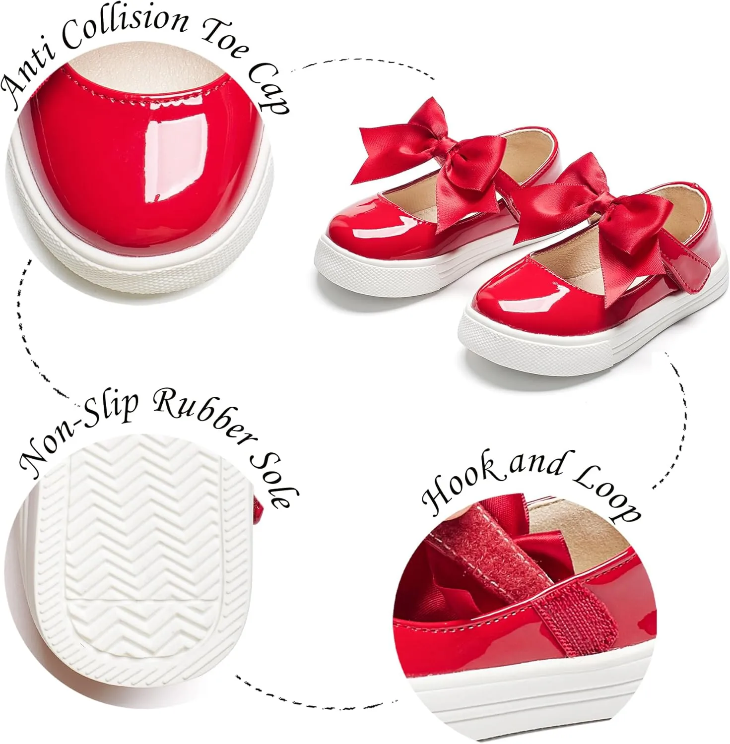 Sparkly Sneakers for Girls 3-12 Years Slip-On Comfort Fit Casual Princess Shoes