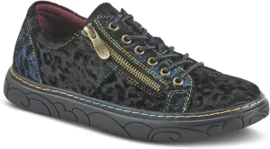 Spring Step L'Artiste Danli-Cheeta Snakers for Women - Animal Print Girls Sneaker - Ladies Fashion Snakers with Zipper and Adjustable Laces