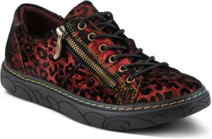 Spring Step L'Artiste Danli-Cheeta Snakers for Women - Animal Print Girls Sneaker - Ladies Fashion Snakers with Zipper and Adjustable Laces