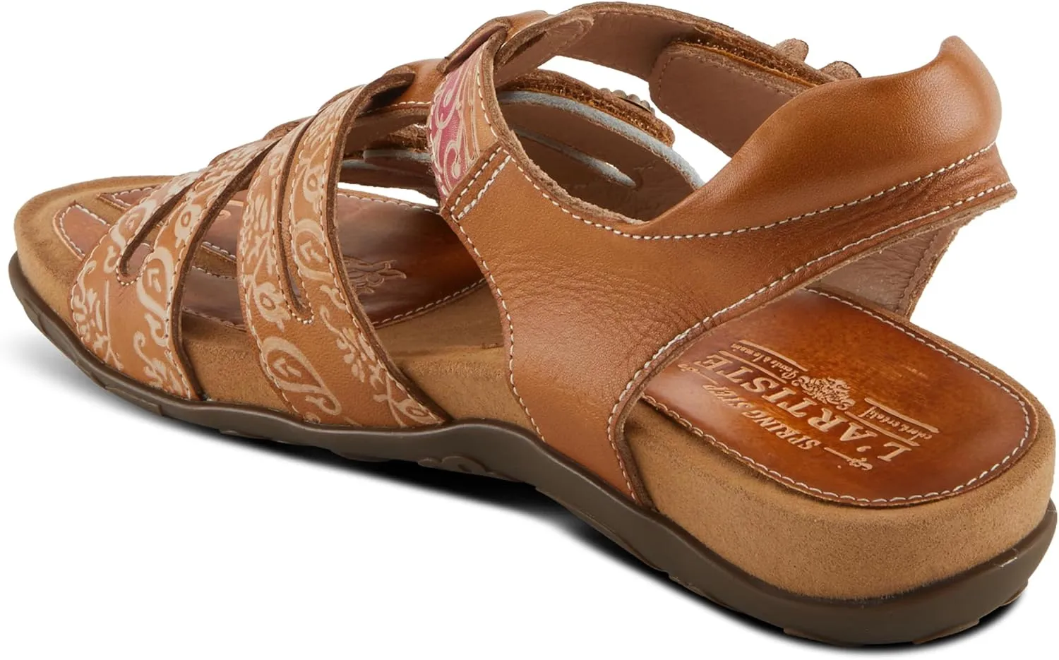 Spring Step L'Artiste Women's ACTIONETTA Artistic Sandals with Multiple Hook and Loop Closures