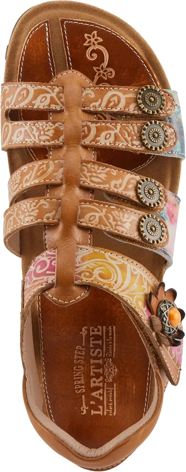 Spring Step L'Artiste Women's ACTIONETTA Artistic Sandals with Multiple Hook and Loop Closures