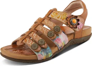 Spring Step L'Artiste Women's ACTIONETTA Artistic Sandals with Multiple Hook and Loop Closures
