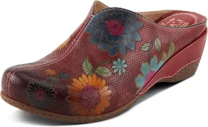 Spring Step L'Artiste Women's CHIENTI Hand-Painted Floral Open Back Sandals