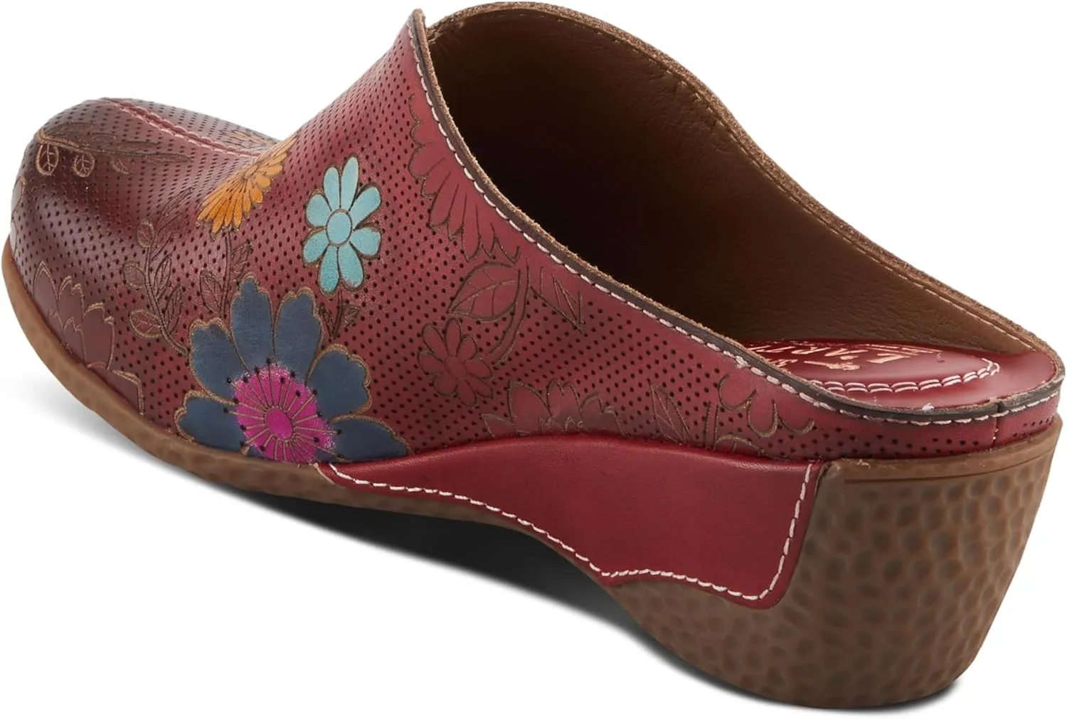 Spring Step L'Artiste Women's CHIENTI Hand-Painted Floral Open Back Sandals