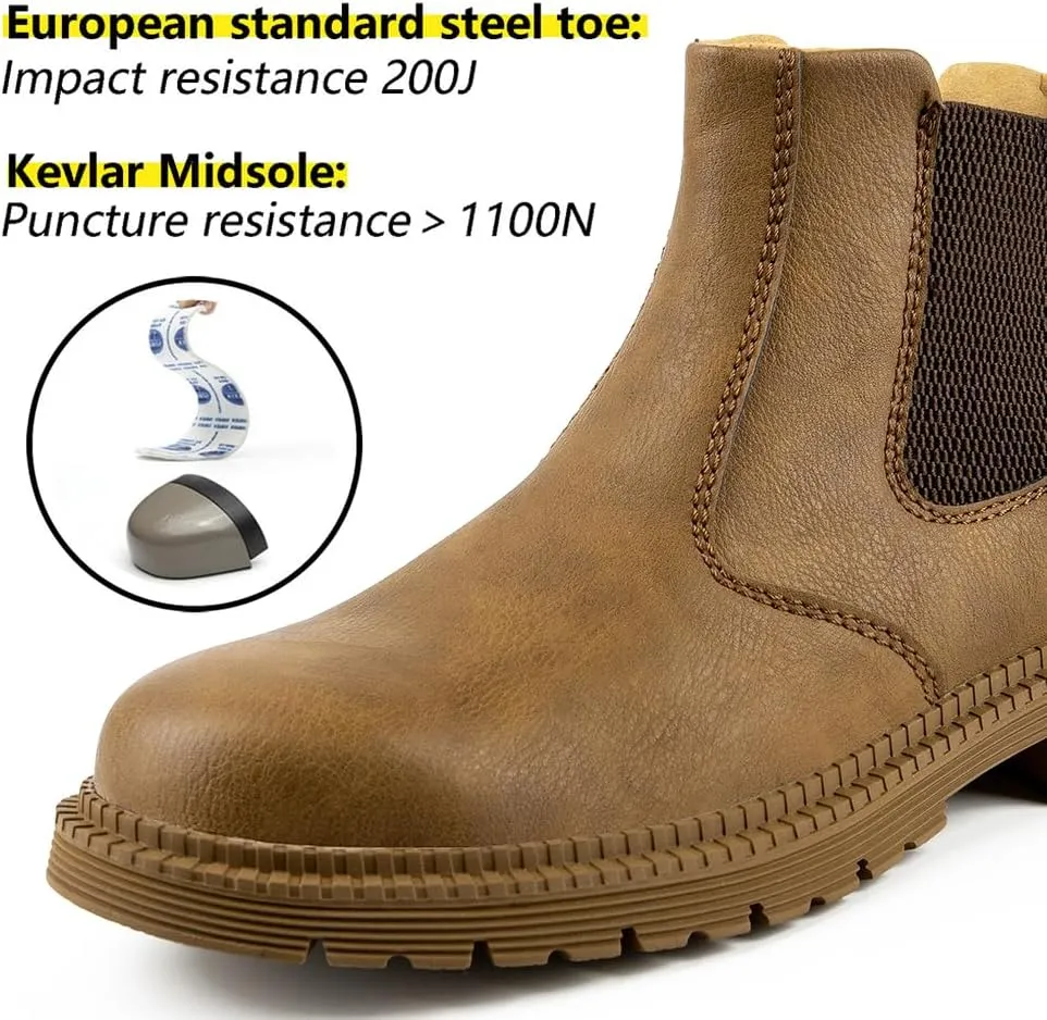 Steel Toe Work Shoes for Men Women Lightweight Comfortable Waterproof Industrial & Construction Safety Boots