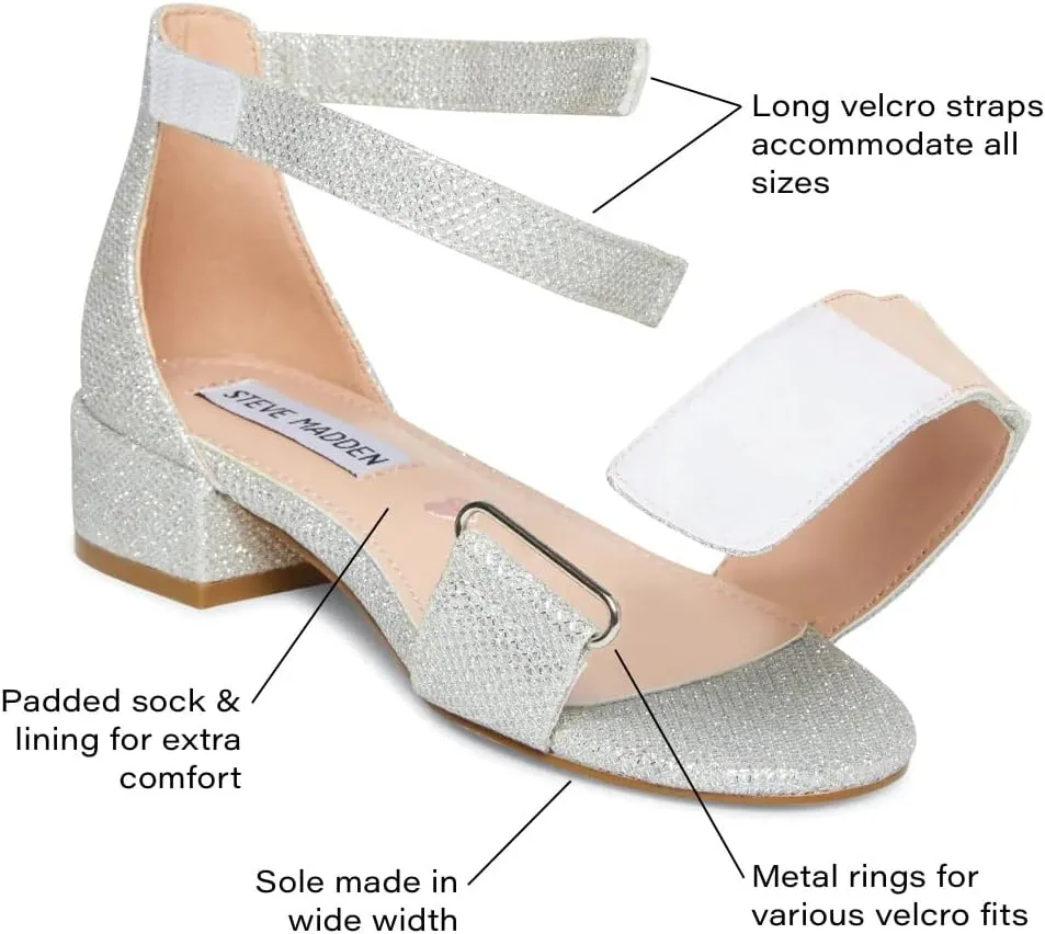 Steve Madden Girl's Adaptive Irenne Heeled Sandal