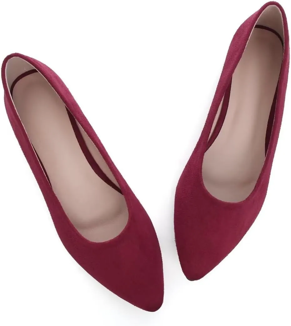 Stunner Women's Flats Fashion Pointed Toe Flats Comfortable Ballet Flats Solid Casual Slip On Flats