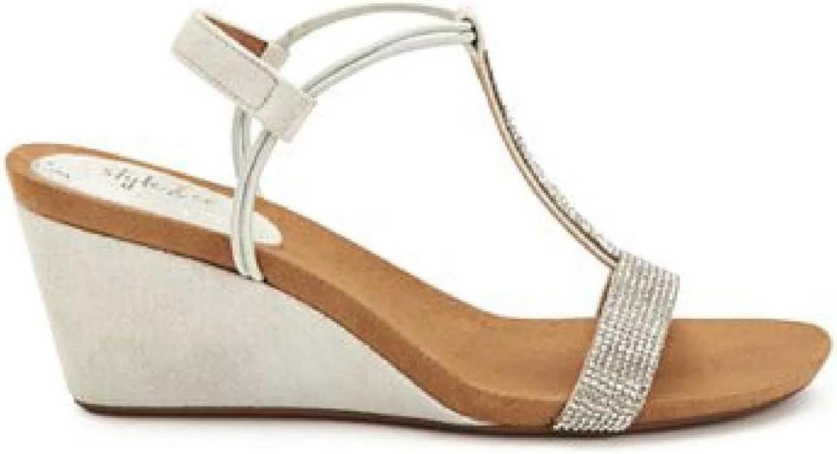 Style & Co. Womens Mulan T-strap Wedge Sandals