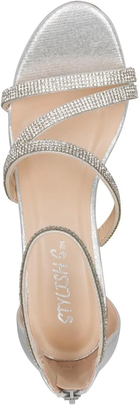 STYLISH S SANDY-K Girls Open Toe Low Block Heel Rhinestone Dress Sandals