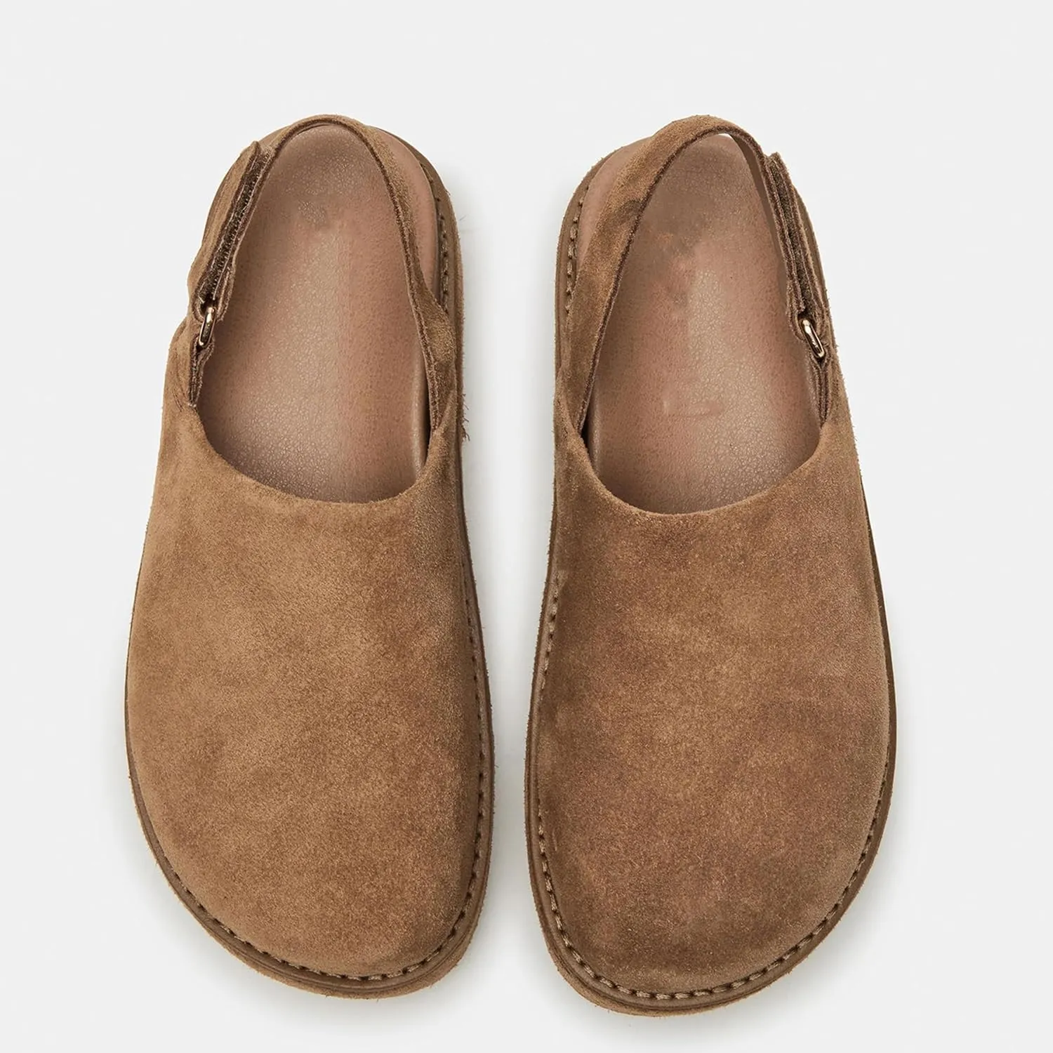 Suede Platform Clogs for Women Stylish Slip On Slippers with Round Toe with Back Strap Design for Casual Comfort and Effortless