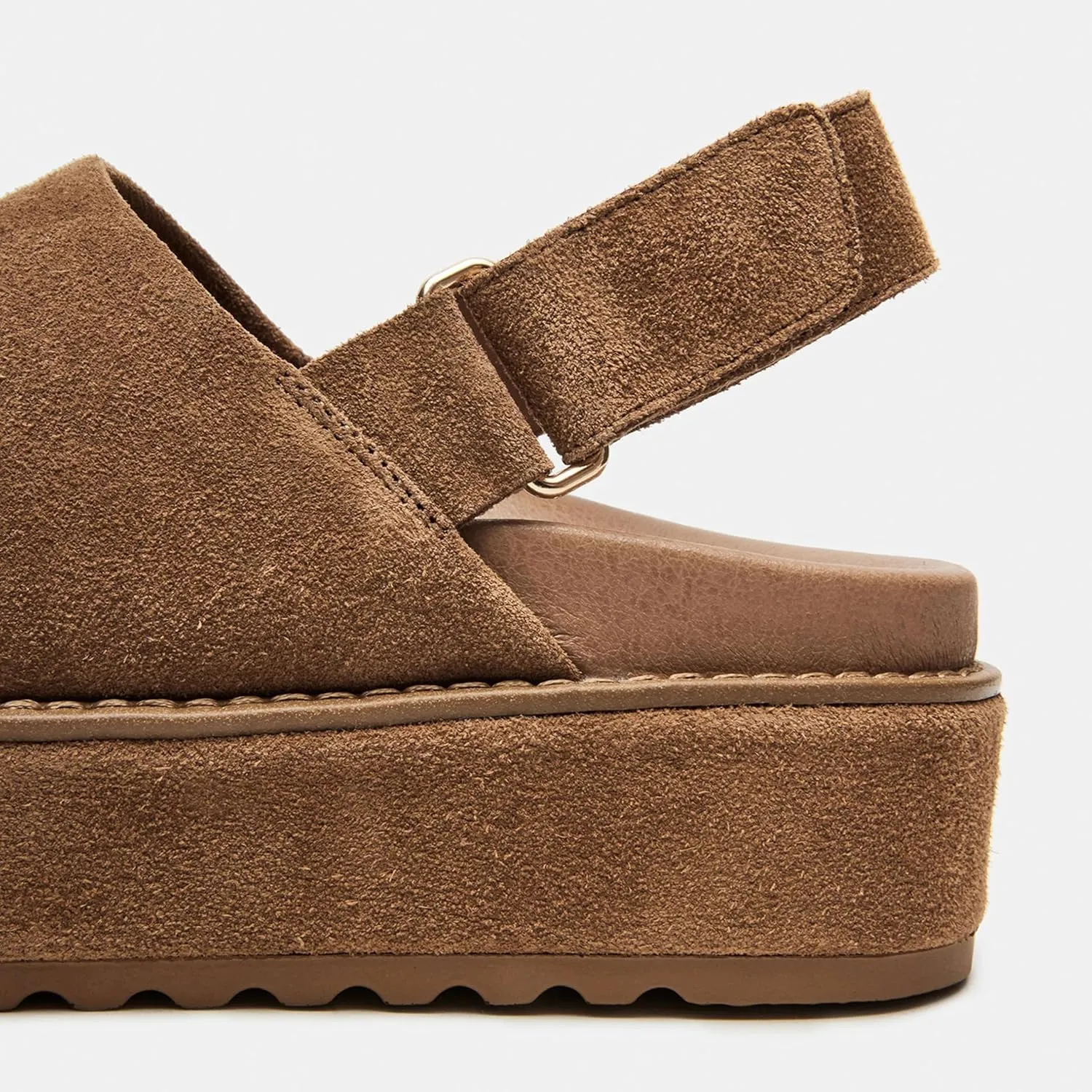 Suede Platform Clogs for Women Stylish Slip On Slippers with Round Toe with Back Strap Design for Casual Comfort and Effortless