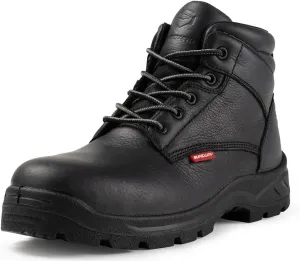 SUREWAY Men's Waterproof Steel/Soft Hiking Work Boots, Lightweight Ultility Lace Up Round Toe Shoes,Water Proof Tactical Military Outdoor Ankle Mens Boot for Construction, Roofing, Hunting