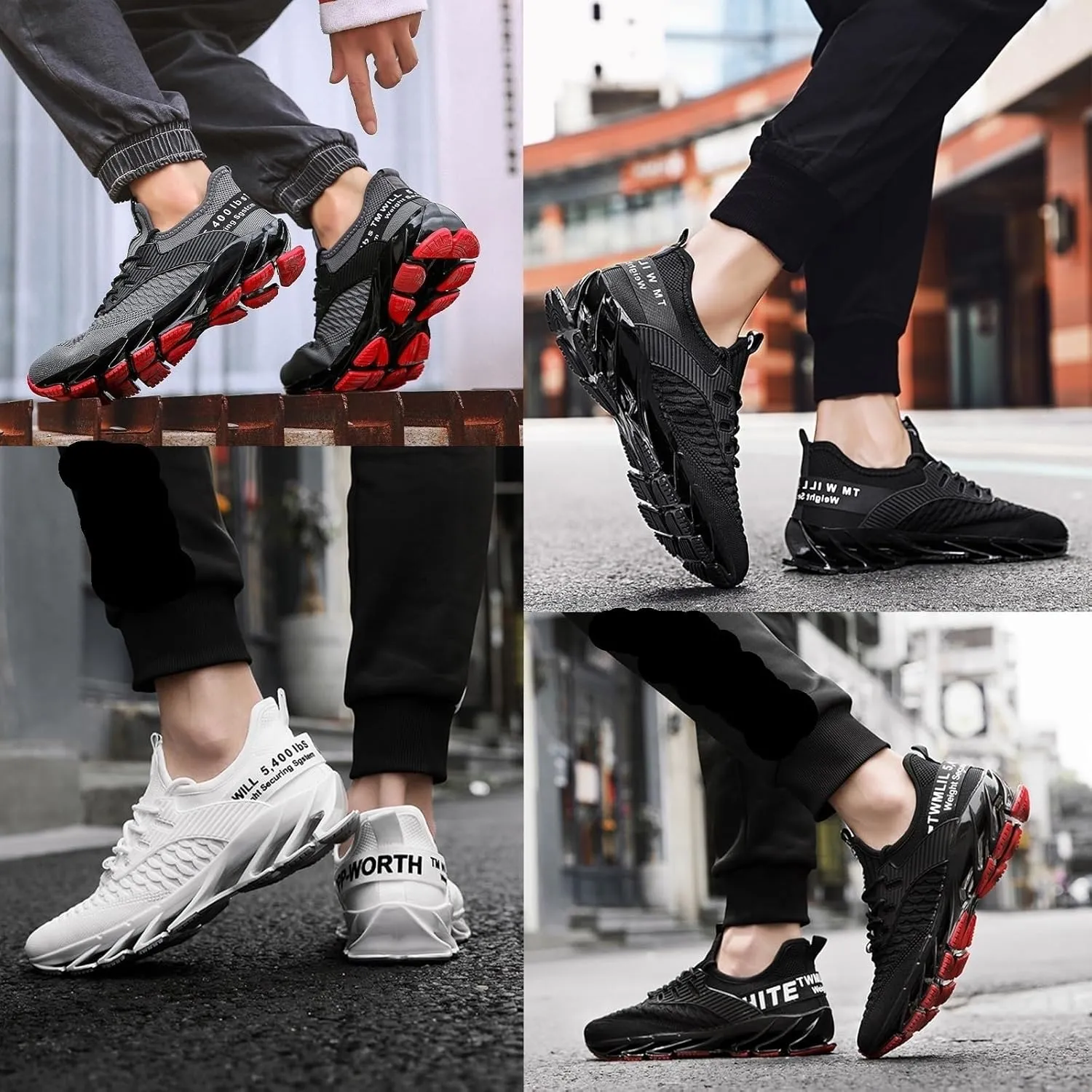 Tallboost Sneakers, Height Boosting Shoes for Men, Comfort Non Slip Breathable Knit Slip on Men Walking Running Shoes Invisible Height Increasing Shoes(Black-b,US 11)