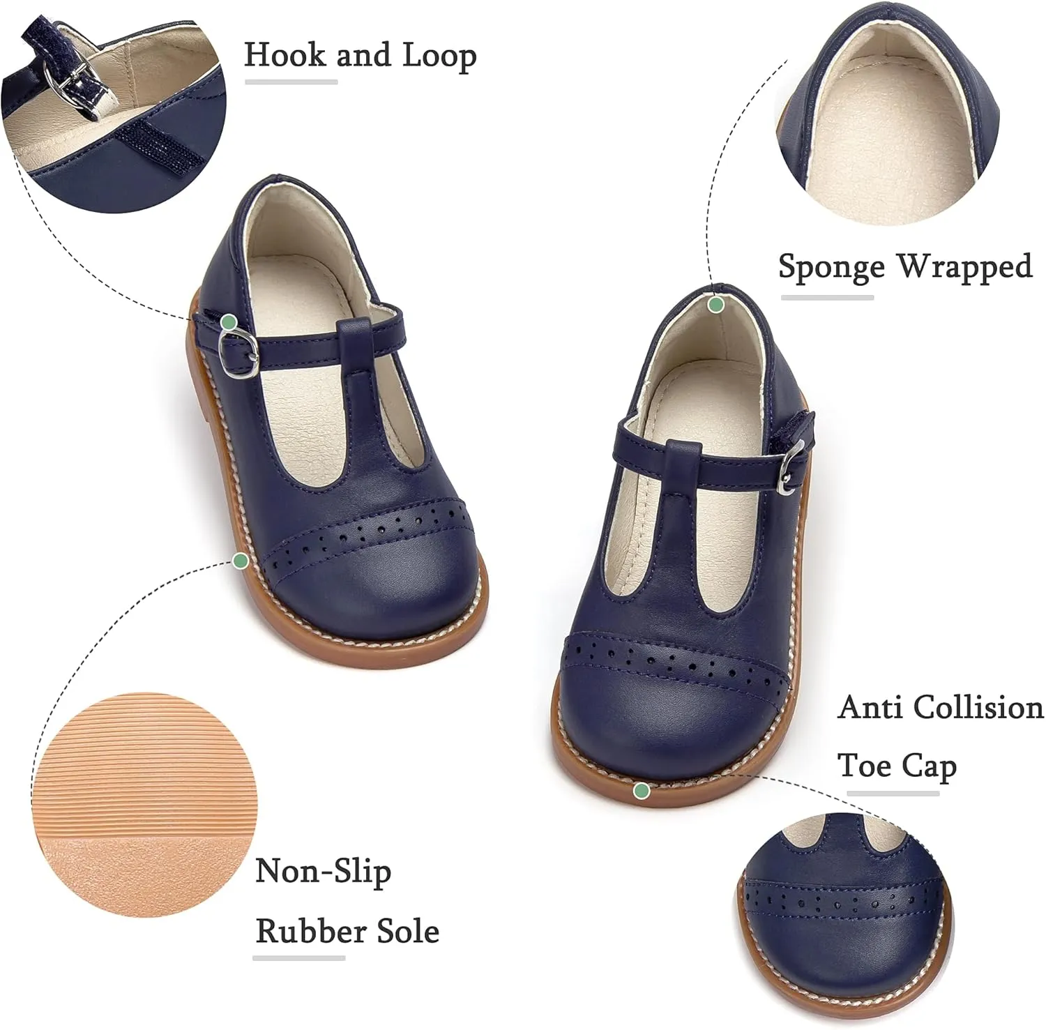 THEE BRON Girls Dress Shoes Little Kid Mary Jane School Uniform Shoes Oxford