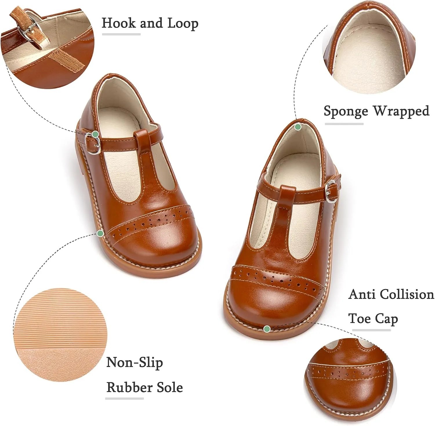 THEE BRON Girls Dress Shoes Little Kid Mary Jane School Uniform Shoes Oxford