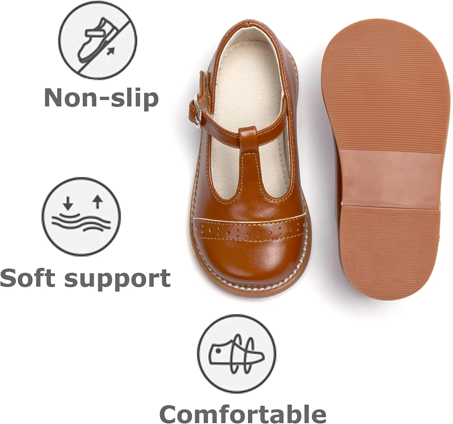 THEE BRON Girls Dress Shoes Little Kid Mary Jane School Uniform Shoes Oxford