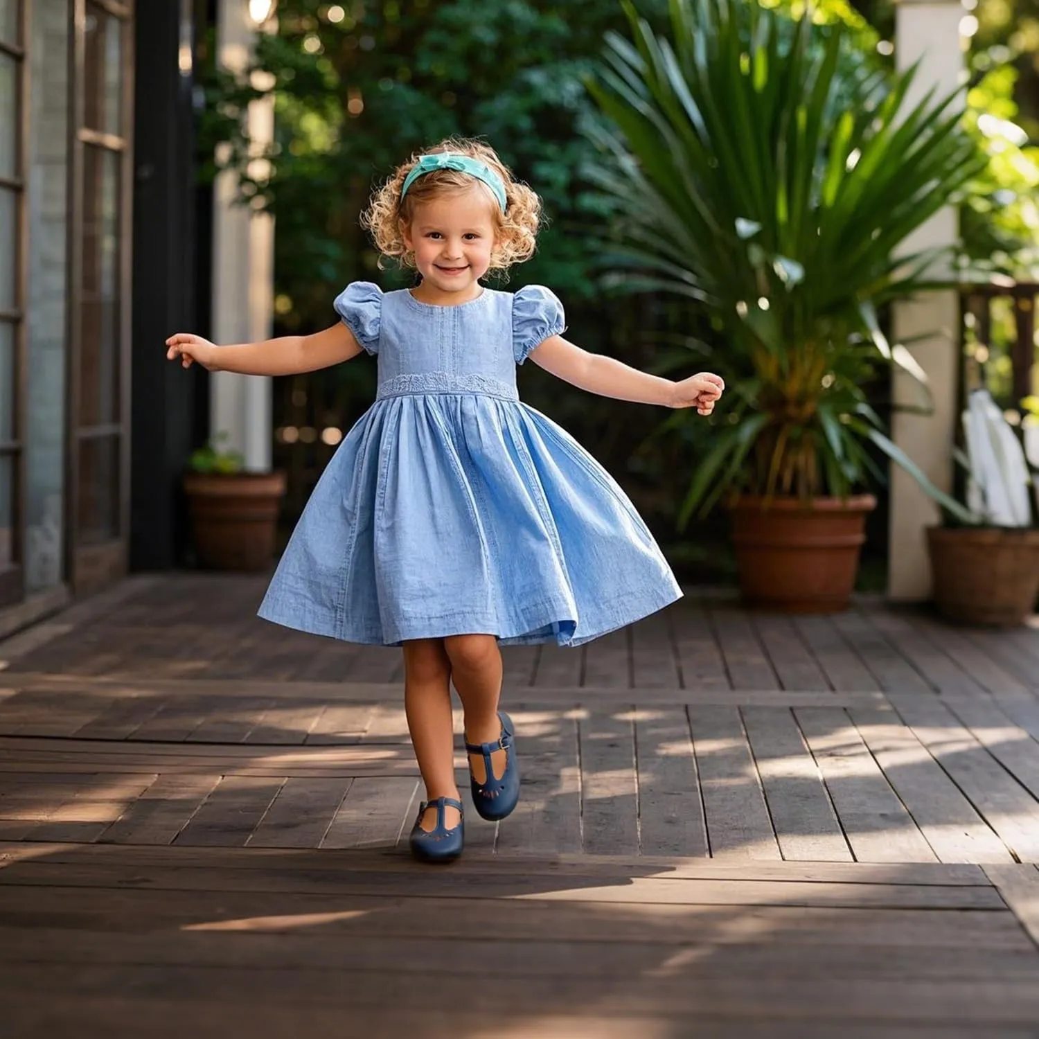 THEE BRON Girl's T-Strap Flats Toddler/Little Kid Ballet Mary Jane Party Dress Shoes