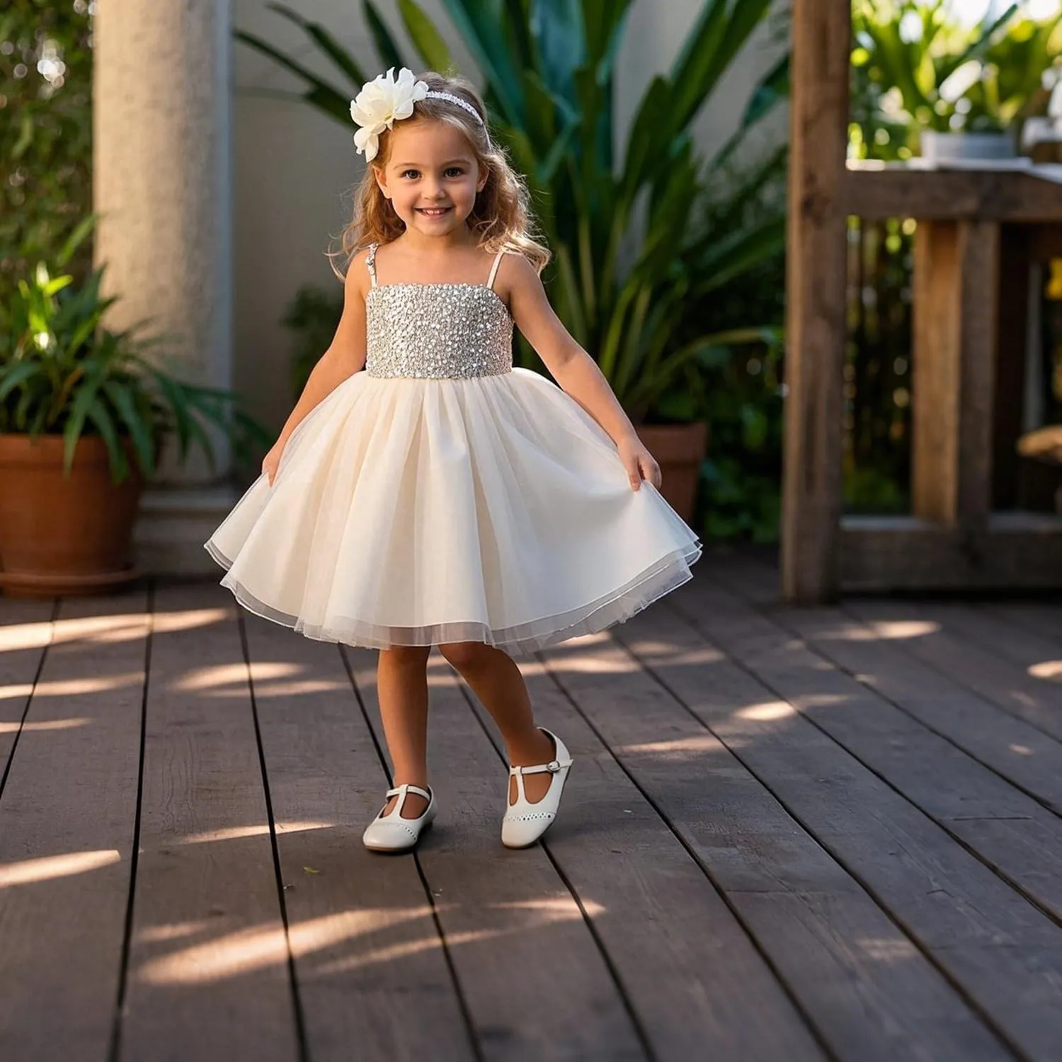 THEE BRON Girl's T-Strap Flats Toddler/Little Kid Ballet Mary Jane Party Dress Shoes
