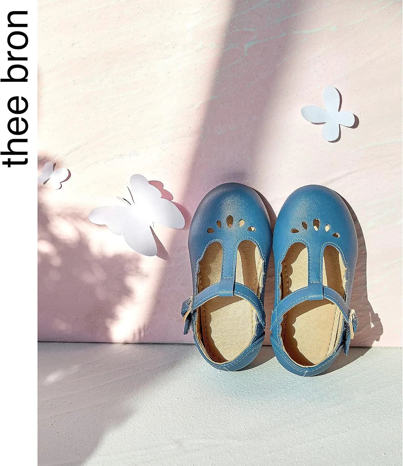 THEE BRON Girl's T-Strap Flats Toddler/Little Kid Ballet Mary Jane Party Dress Shoes