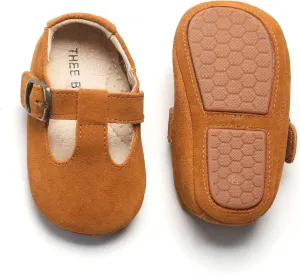 THEE BRON Infant Toddler Baby Soft Sole Leather Shoes for Girls Boys Walking Sneakers