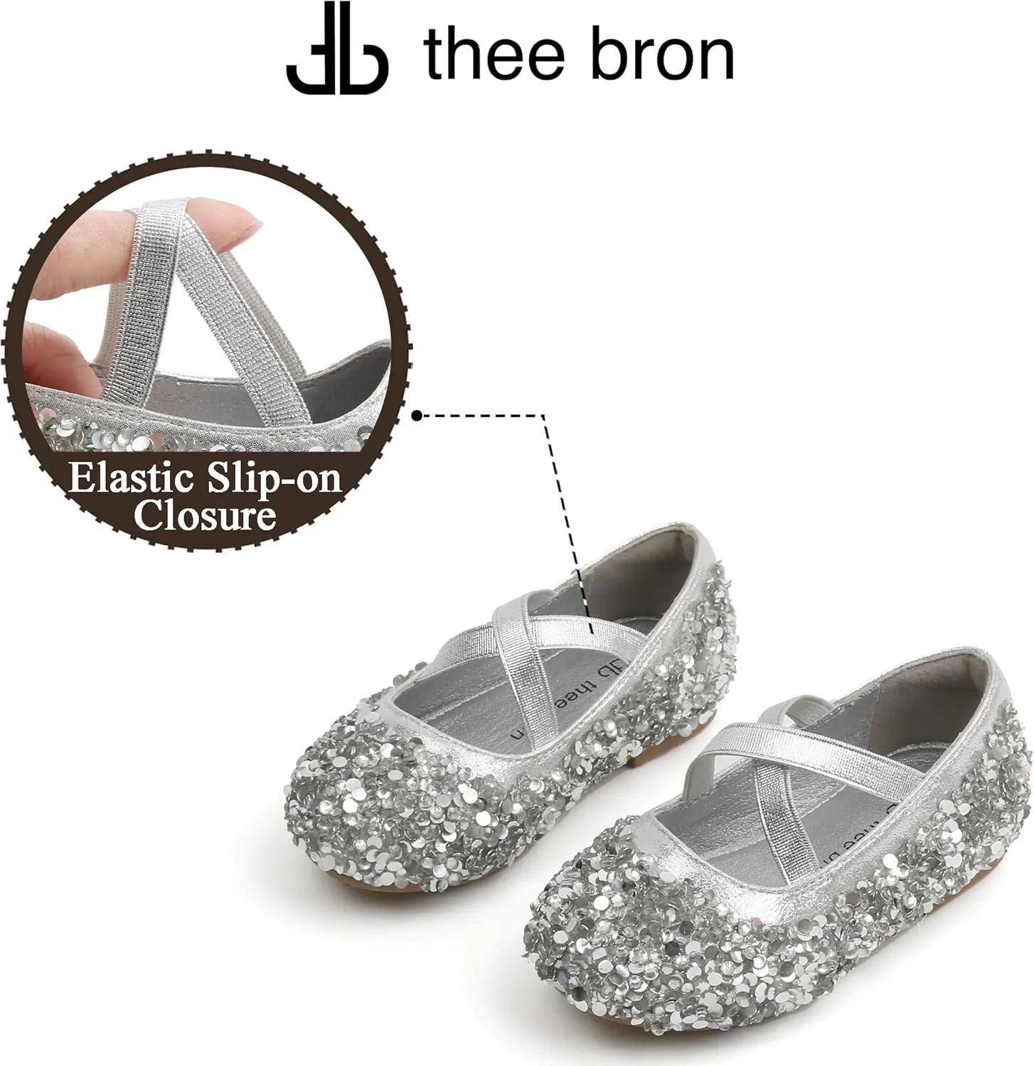 THEE BRON Toddler Girls Dress Shoes Ballet Mary Jane Flats Princess Costume Shoes