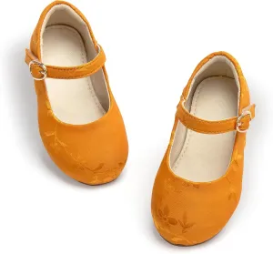THEE BRON Toddler Girls Dress Shoes Ballet Mary Jane Flats Princess Costume Shoes
