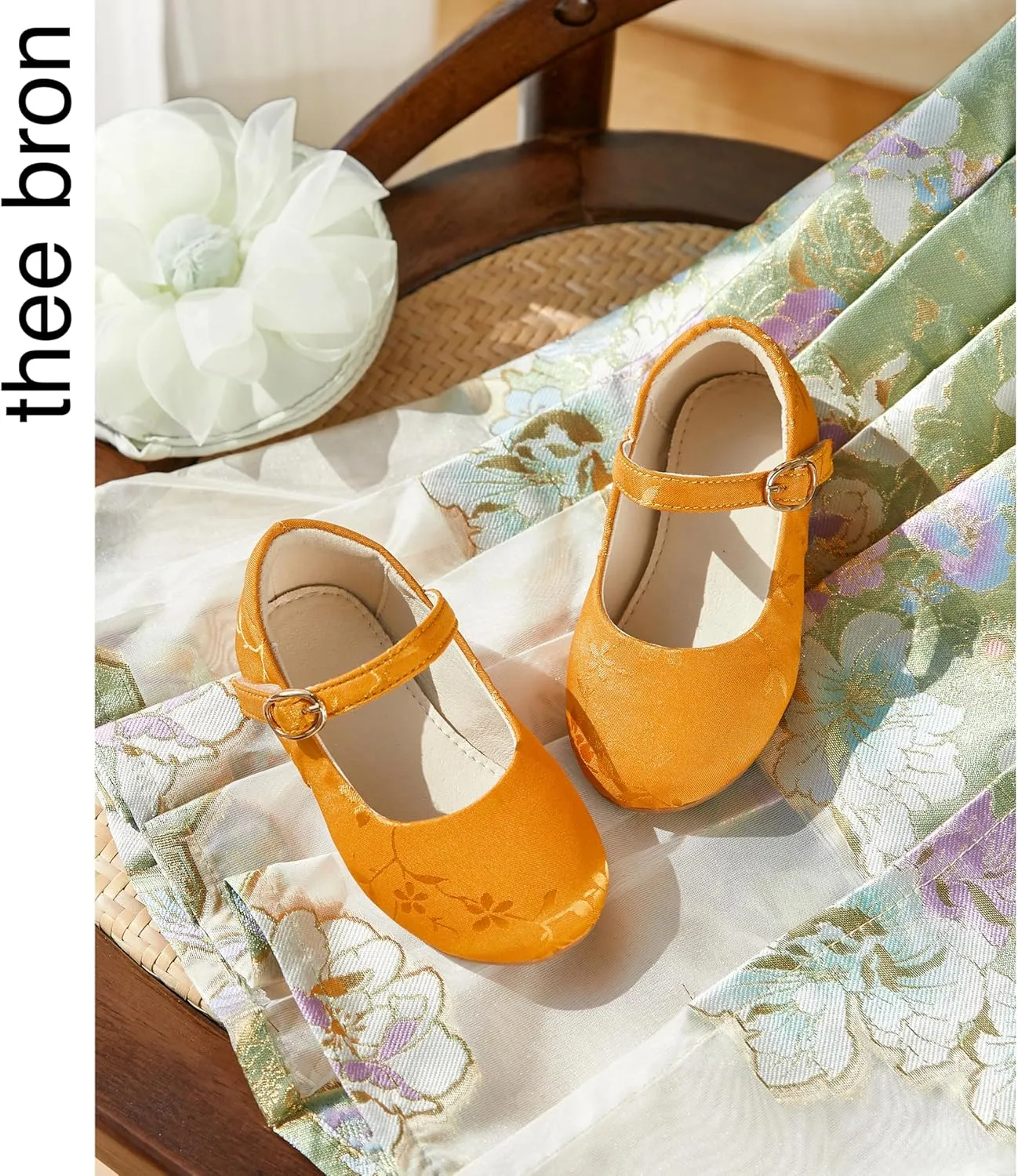 THEE BRON Toddler Girls Dress Shoes Ballet Mary Jane Flats Princess Costume Shoes