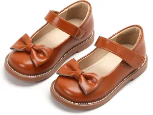 THEE BRON Toddler Girls Mary Jane Flats Kids School Uniform Party Dress Shoes