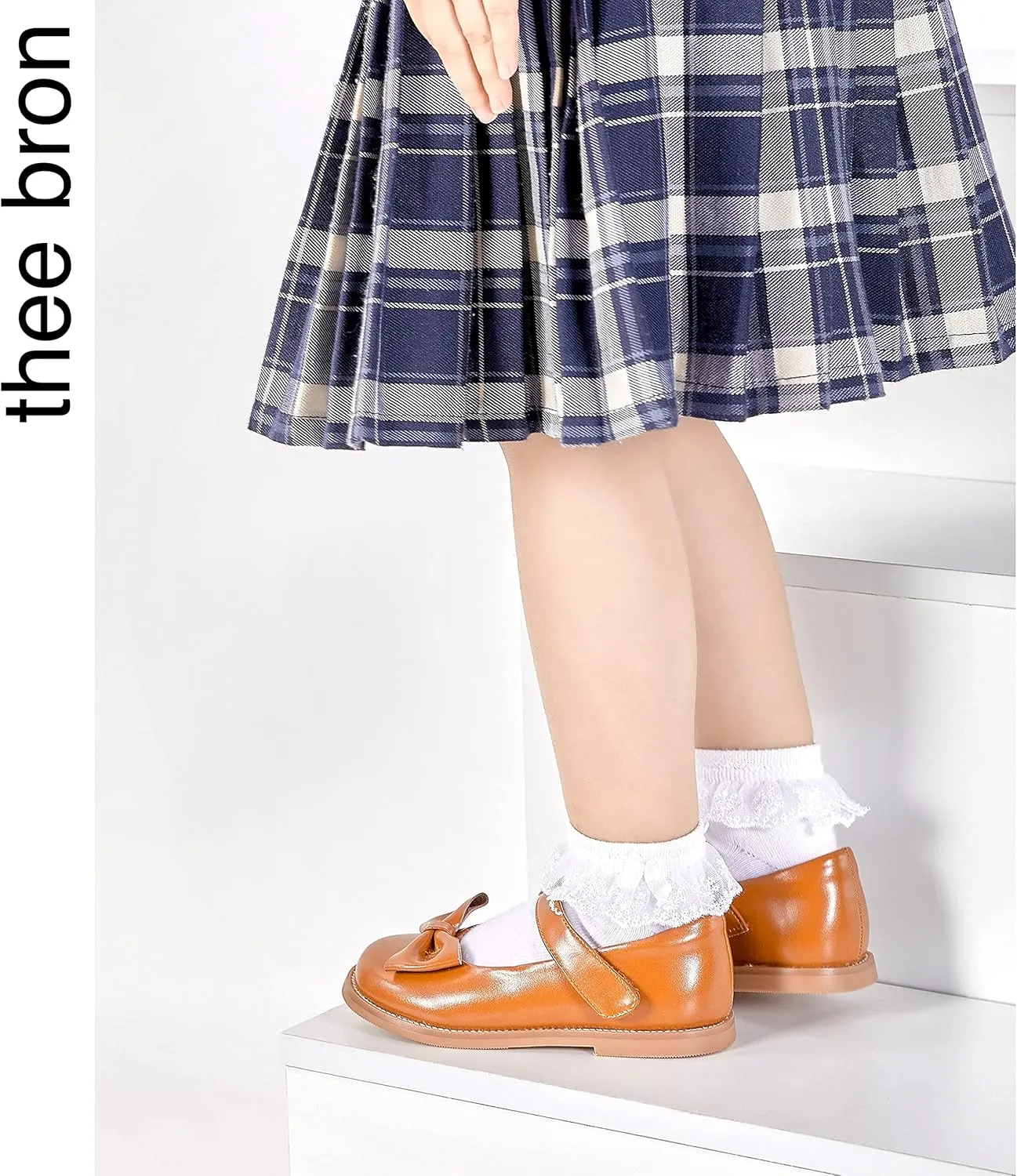 THEE BRON Toddler Girls Mary Jane Flats Kids School Uniform Party Dress Shoes