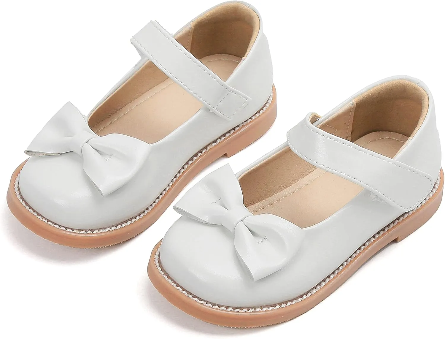 THEE BRON Toddler Girls Mary Jane Flats Kids School Uniform Party Dress Shoes