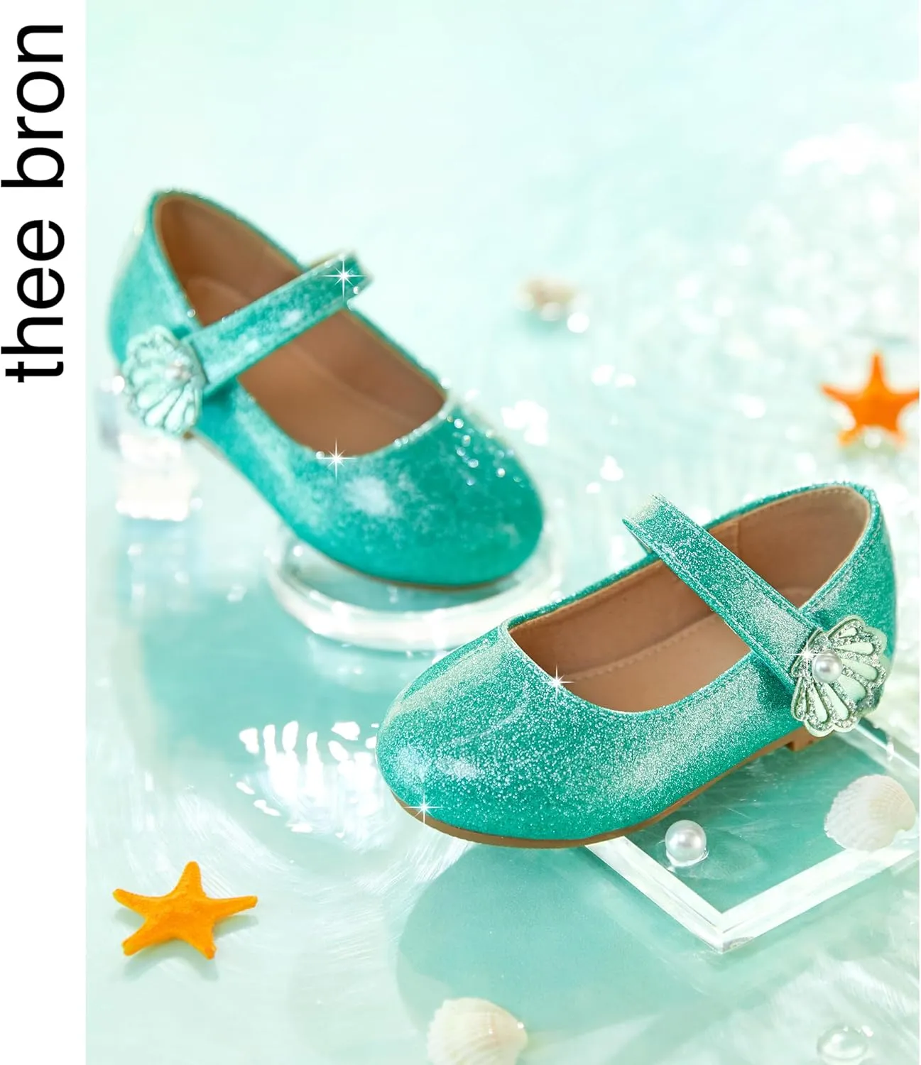 THEE BRON Toddler Girls Shoes Mary Jane Flats for Girls Ballerina Dress Shoes