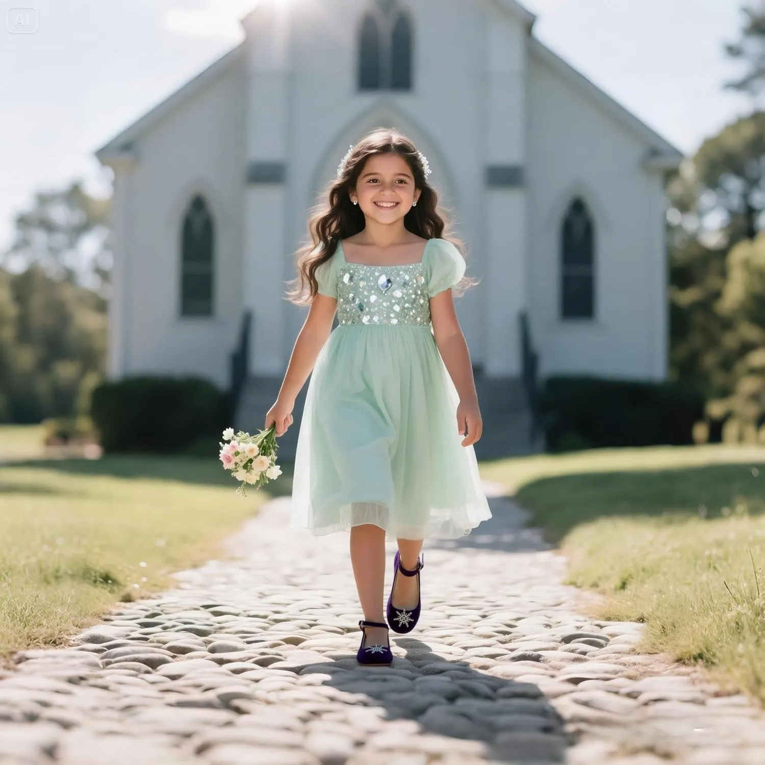 THEE BRON Toddler Little Girl Mary Jane Dress Shoes Princess Ballerina Flat Shoes