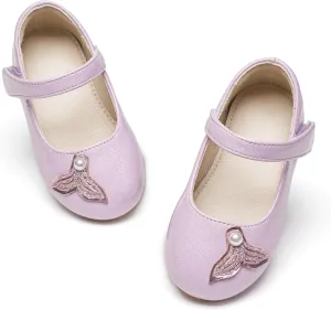 THEE BRON Toddler Little Girl Mary Jane Dress Shoes Princess Ballerina Flat Shoes