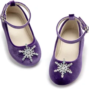 THEE BRON Toddler Little Girl Mary Jane Dress Shoes Princess Ballerina Flat Shoes
